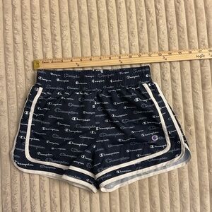 Champion Girls  Logo Print Athletic Shorts Blue Girls Youth M